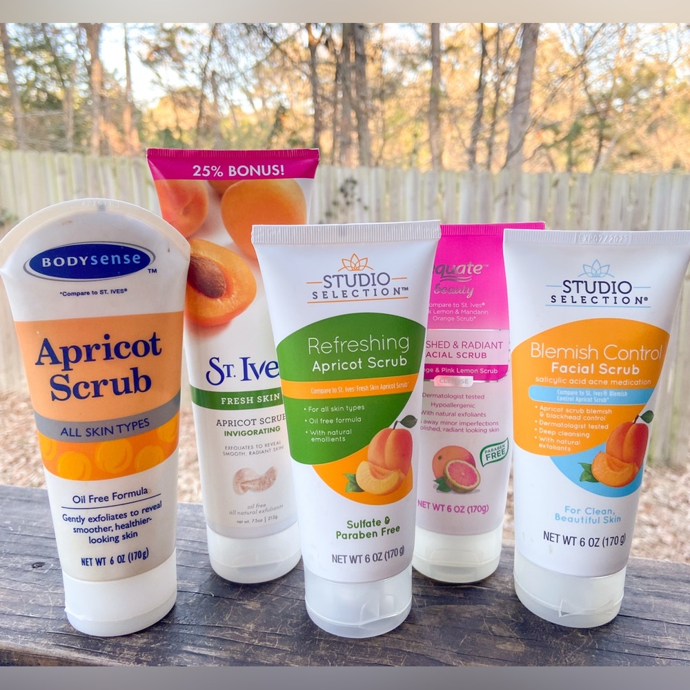 NEW Lot of 5 Body Scrubs-Different Brands-Exfoliating Cream Facial & Body Scrubs